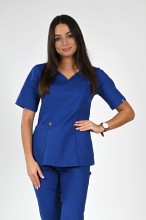 bluza medyczna damska niebieska