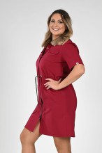 Sukienka medyczna burgundowa