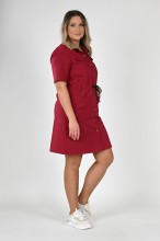 Sukienka medyczna burgundowa