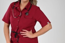Sukienka medyczna burgundowa