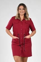 Sukienka medyczna burgundowa