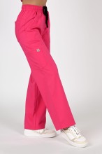 Spodnie medyczne damskie Premium Szerokie Pink/ Różowe
