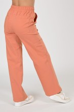 Spodnie medyczne damskie Premium Szerokie Peach/ Brzoskwiniowe
