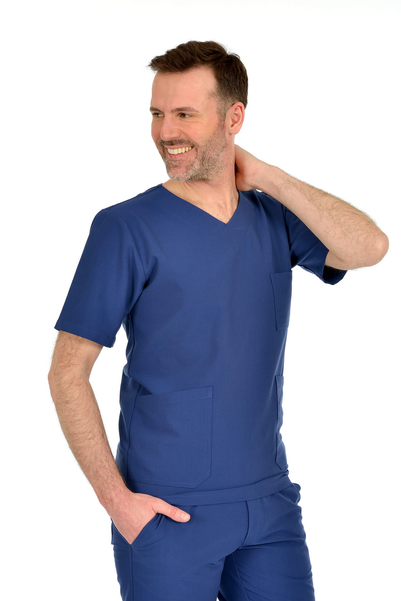 Bluzka medyczna męska Premium Scrubs Summer Blue/ Niebieska