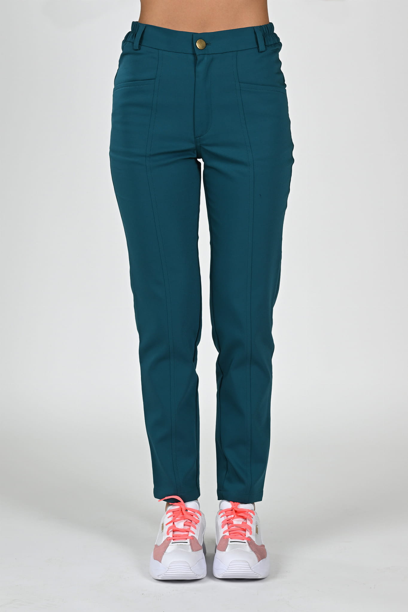 Spodnie medyczne damskie Premium Scrubs Basic GlamComfort Sea/ Morskie