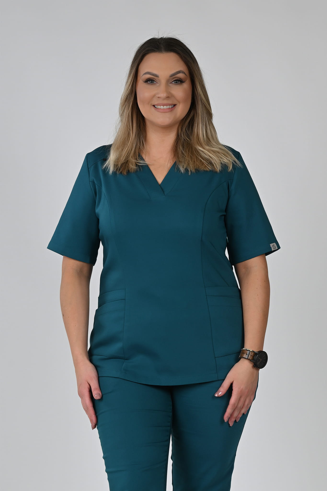 Bluzka medyczna damska Premium Scrubs GlamPuls Sea/ Morska