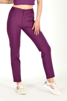 Spodnie medyczne damskie Premium Scrubs BGC Summer Violet/ Fioletowe