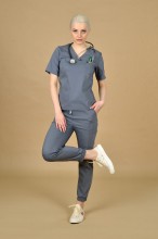 bluzka medyczna damska szara