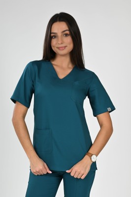 Bluzka medyczna damska Premium Scrubs Basic Sea/ Morska
