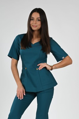 Bluzka medyczna damska Premium Scrubs GlamComfort Sea/ Morska