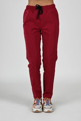 Spodnie medyczne damskie Premium Scrubs GlamComfort Magnat/ Burgund