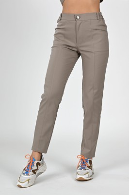 Spodnie medyczne damskie Premium Scrubs Basic GlamComfort Latte/ Beżowe