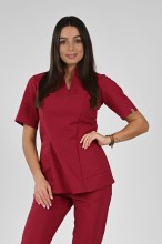 Bluza medyczna burgundowa