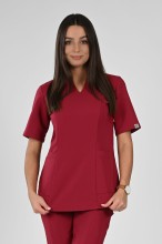 Bluza medyczna burgundowa