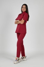 Bluza medyczna burgundowa