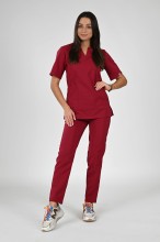 Bluza medyczna burgund