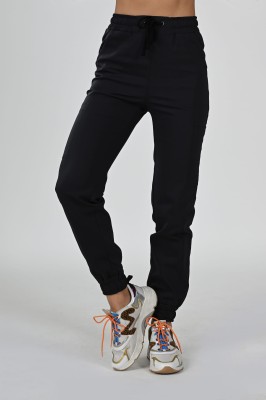 Spodnie medyczne joggery damskie Premium Scrubs Basic Black/ Czarne
