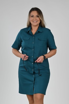 Sukienka medyczna Premium regulowana Scrubs Sea/ Morska