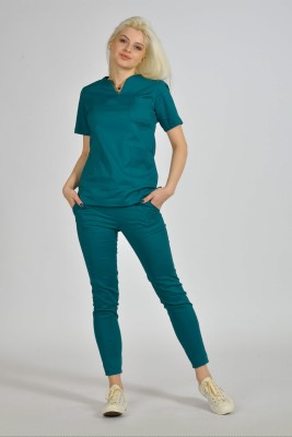 Spodnie medyczne damskie Scrubs GlamComfort Sea/ Morskie