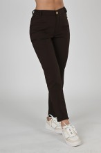 Spodnie medyczne damskie Premium Scrubs Basic GlamComfort Chocolate/ Brązowae