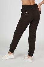 Spodnie medyczne joggery damskie Premium Scrubs Chocolate/ Brązowe
