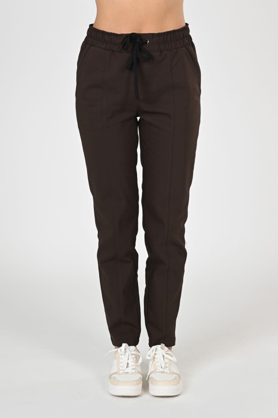 Spodnie medyczne damskie Premium Scrubs GlamComfort Chocolate/ Brązowe