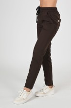 Spodnie medyczne damskie Premium Scrubs GlamComfort Chocolate/ Brązowe