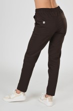 Spodnie medyczne damskie Premium Scrubs GlamComfort Chocolate/ Brązowe