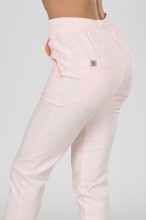 Spodnie medyczne damskie Premium Scrubs GlamComfort Light Apricot/ Jasnoróżowe