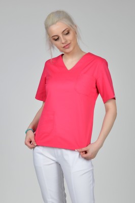 Bluzka medyczna damska Premium Scrubs Basic Bright Pink/ Różowa