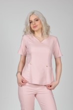 Bluzka medyczna jasnoróżowa