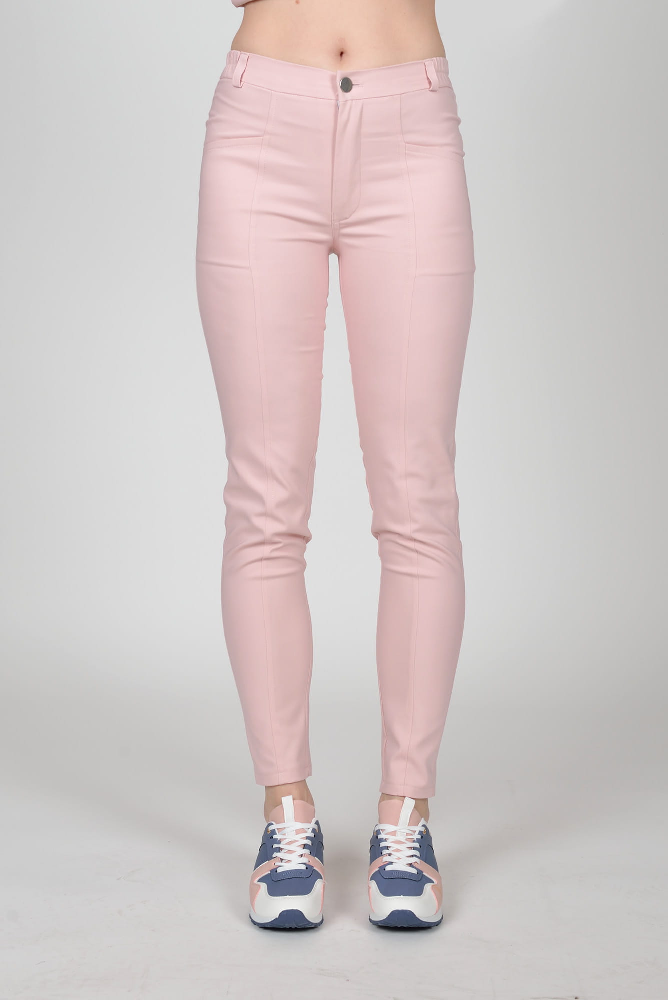 Spodnie medyczne Premium damskie Scrubs Basic GlamComfort Light Apricot/ Jasny Róż