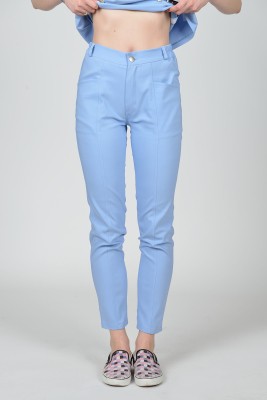 Spodnie medyczne damskie Premium Scrubs Basic GlamComfort Baby Blue/ Jasnoniebieskie