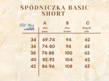 Rozmiary Spódniczek medycznych, Scrubs spódniczka