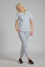 Bluzka Medyczna Damska Scrubs WarmGray (2).jpg