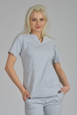 Bluzka medyczna damska Premium Scrubs V-Neck WarmGray/ Jasnoszara