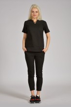 Scrubs Bluzka Medyczna Damska Black
