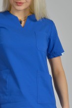 Scrubs Bluzka Medyczna Damska Niebieska