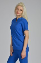 Scrubs Bluzka Medyczna Damska Niebieska