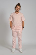 Bluza męska medyczna jasnoróżowa