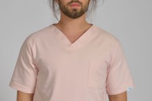 Bluza męska medyczna jasnoróżowa