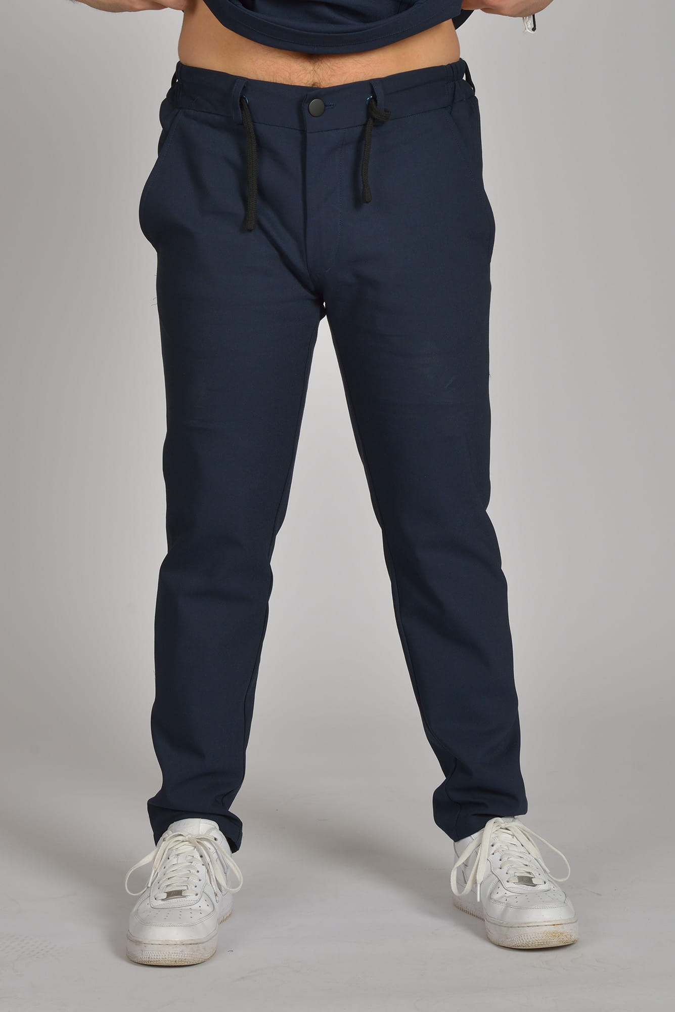 Spodnie medyczne męskie zwężane Premium Scrubs Navy Blue/ Granatowe