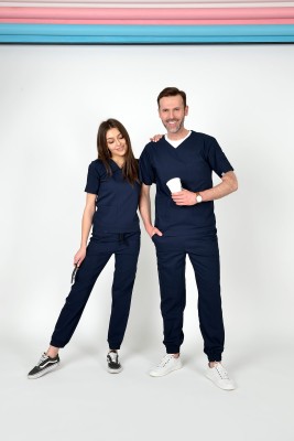 Bluzka medyczna męska Scrubs Navy Blue/ Granatowa