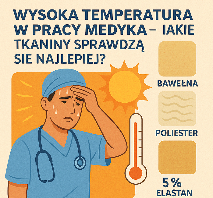 Wysoka temperatura w pracy medyka- jakie tkaniny sprawdzą się najlepiej?