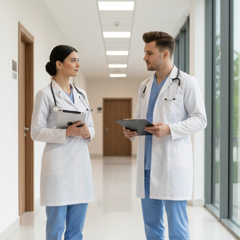 Modne fartuchy medyczne 2026: Trendy, kolory i nowoczesny design we Flowmed