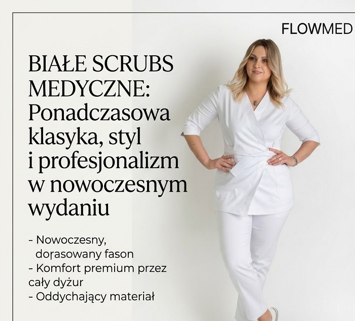 Białe scrubs medyczne: Ponadczasowa klasyka, styl i profesjonalizm w nowoczesnym wydaniu