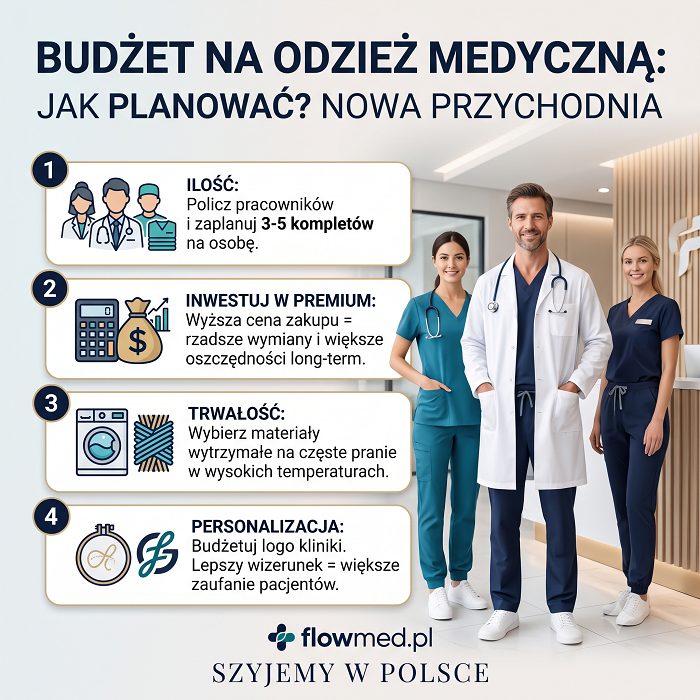 Jak optymalnie zaplanować budżet na odzież roboczą w nowo otwieranej przychodni?