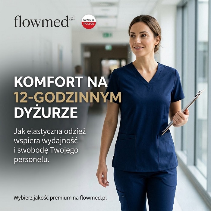 Komfort fizyczny na 12-godzinnym dyżurze: Wpływ elastycznej odzieży na wydajność pracy personelu