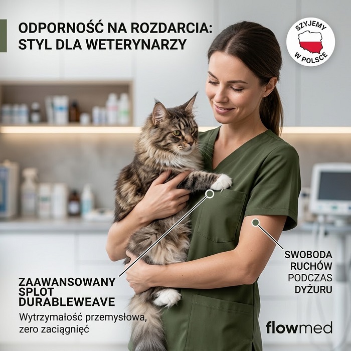 Odporność na rozdarcia i zaciągnięcia – jak chronić fartuch przed pazurami pacjentów?